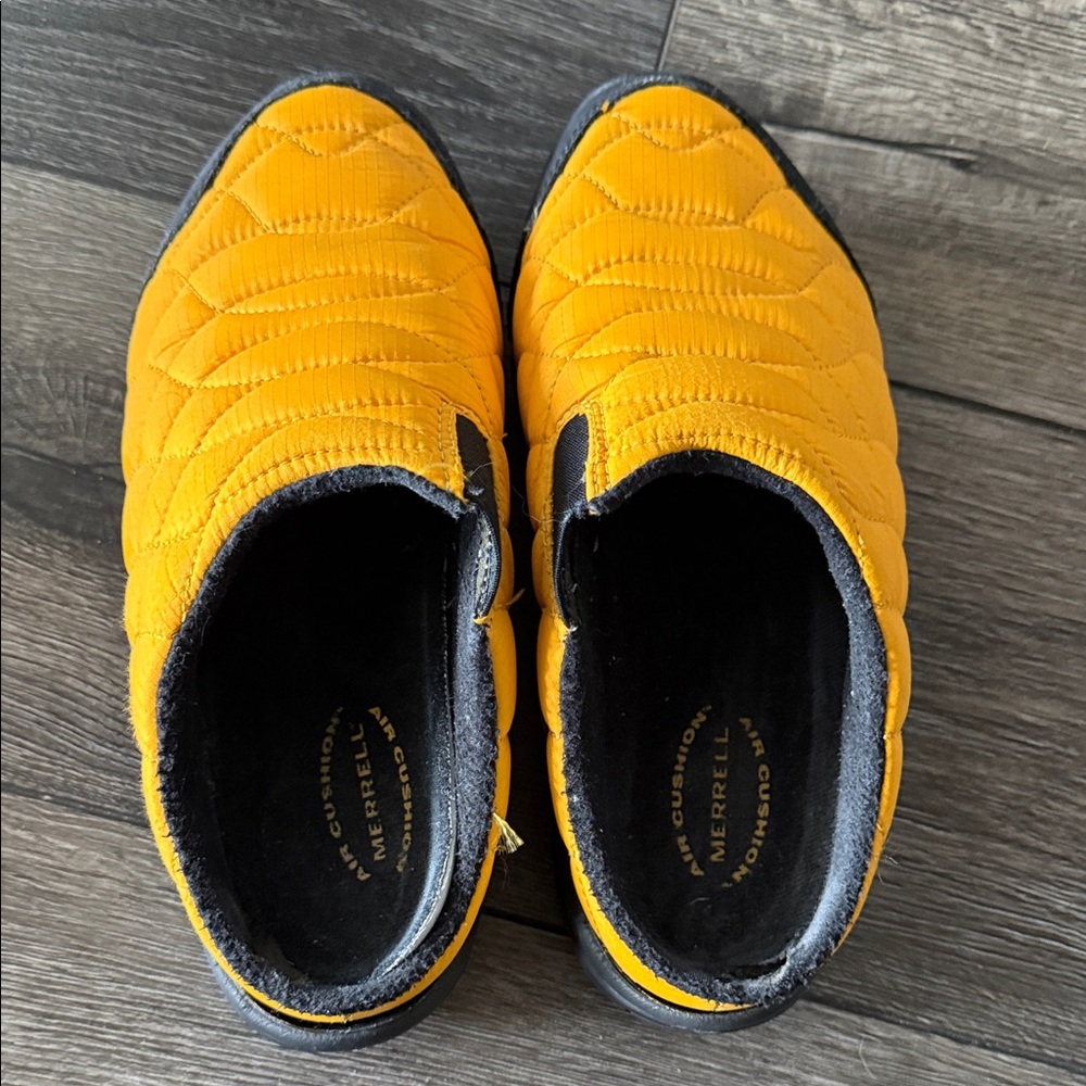 Merrell Yellow Quilted Slip-Ons